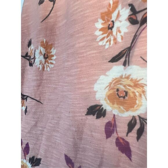 Sonoma The Everyday Tee Orange Floral Shirt Woman’s Size Small - Picture 3 of 5